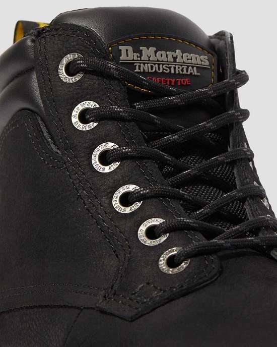 Botas Con Cordones Dr. Martens Riverton Steel Toe Mujer Negros MX-41520